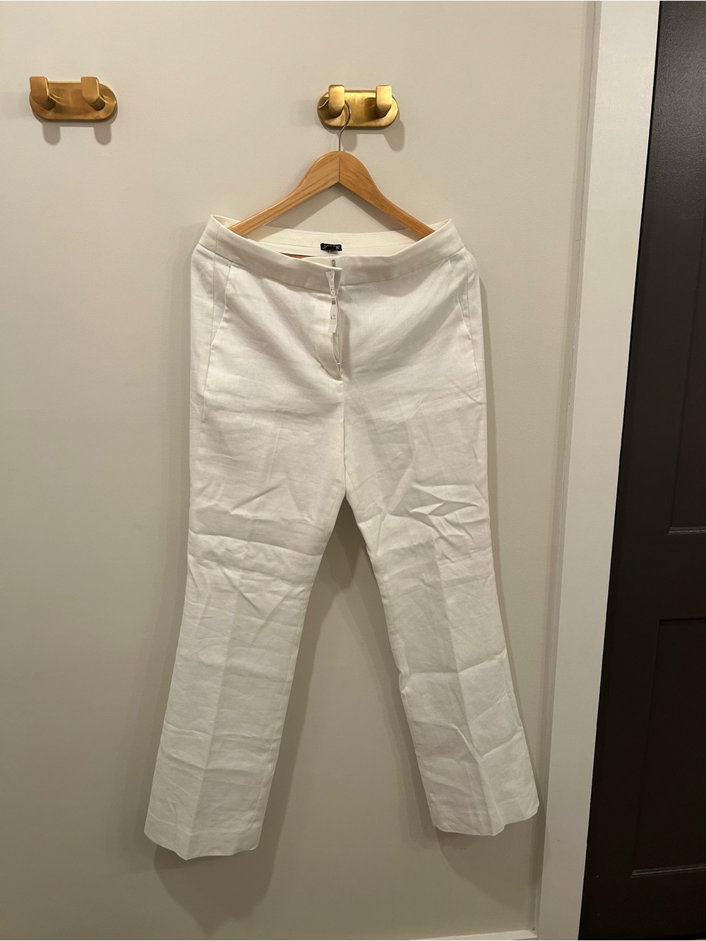 J. Crew Cream Straight-Leg Pants